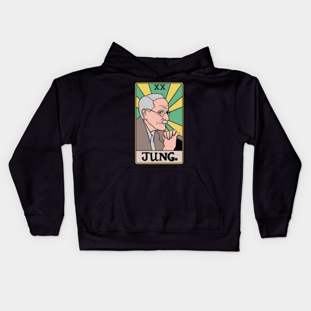 Carl Gustav Jung Tarot Portrait - Jungian Psychology Teacher - Color Kids Hoodie by isstgeschichte